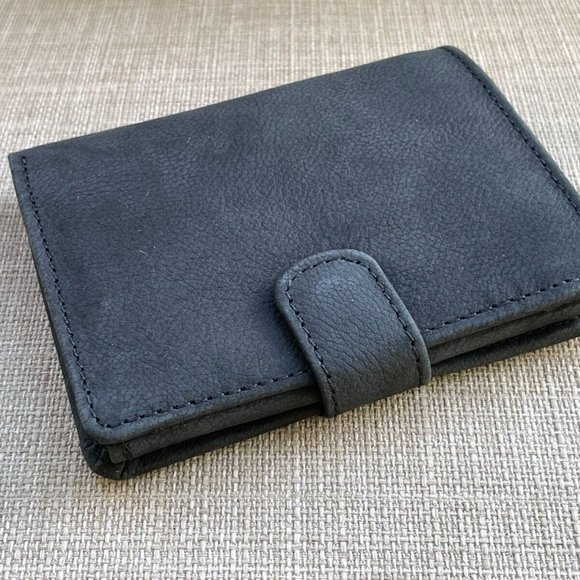 Men Wallet Black Genuine Leather Bifold Card Holder Handmade Purse Money Clip - Picture 12 of 12